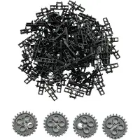 LEGO Maillons de chaîne noir et roues dentées gris NOUVEAU ! Quantité 54x