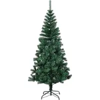 The Living Store Arbre de Noël artificiel dentelles irisées vert 150 cm PVC