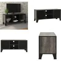 vidaXL Armoire TV Gris 105x36x47 cm Métal et MDF - Armoire TV - Armoires TV - Table de télévision