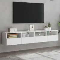 Prolenta Maison Exclusive - Meubles TV 2 pièces Blanc 80x30x30 cm Matériau dérivé du bois