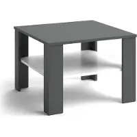 Vicco Table basse Homer blanc/anthracite 60x60cm, Model 26790