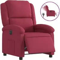 Syfax Fauteuil inclinable électrique rouge bordeaux velours