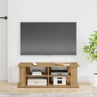 Prolenta Meuble TV exclusif - Dimensions : 96 x 35 x 33,5 cm. Matériau : panneau de particules imitation chêne artisanal