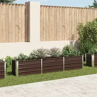 Prolenta Maison Exclusive - Potager surélevé Acier galvanisé 240×40×45 cm Marron