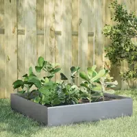 Prolenta Maison Exclusive - Potager surélevé 100 x 100 x 33,5 cm Acier galvanisé