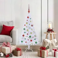 Prolenta Maison Exclusive - Sapin de Noël artificiel blanc, 120 cm, en PVC et en acier