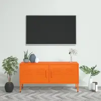 Prolenta Maison Exclusive - Meuble TV Orange 105x35x50 cm Acier
