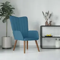 Prolenta Maison Exclusive - Fauteuil relax bleu velours