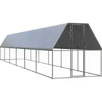 Syfax Poulailler d'extérieur 2x12x2 m Acier galvanisé
