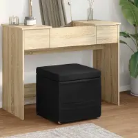 Prolenta Maison Exclusive - Tabouret noir, dimensions 41 x 41 x 40 cm, revêtement en tissu et structure en bois aggloméré