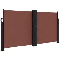 Syfax Auvent latéral rétractable marron 120x1000 cm