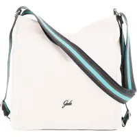 Gabs Sac à dos Aissa L Aissa Bull Noir Femme Cuir Aspect Blanc