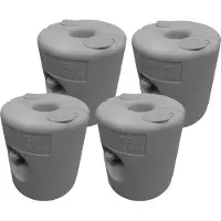 Spetebo Pieds en plastique pour gazebos gris - lot de 4 - poids pour gazebos résistants aux intempéries