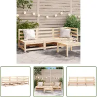 The Living Store Canapé de jardin 3 places en pin massif