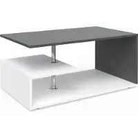 Vicco Table basse Guillermo blanc/anthracite 91x52.6cm, Model 28280