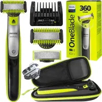 Philips OneBlade QP2830 Rasoir 360 Vert Barbe Corps Tondeuse 5en1 Étui