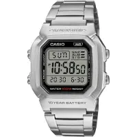 Casio Collection W-800HD-1AVEF Montre Numérique pour Homme Bracelet en Acier Inoxydable Résistant à l'Eau 100m