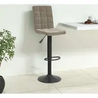 Prolenta Maison Exclusive - Tabouret de bar en velours gris clair