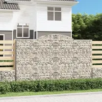 Prolenta Maison Exclusive - Paniers à gabions arqués 3 pcs 300x50x180/200 cm fer galvanisé