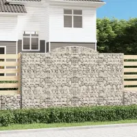 Prolenta Maison Exclusive - Paniers à gabions arqués 13 pcs 300x50x180/200 cm fer galvanisé