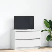 Prolenta Maison Exclusive - Meuble TV blanc 80x35x54 cm Matériau dérivé du bois