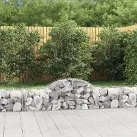 Prolenta Maison Exclusive - Paniers à gabions arqués 10 pcs 200x50x40/60 cm fer galvanisé