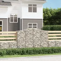 Prolenta Maison Exclusive - Paniers à gabions arqués 3 pcs 200x50x140/160 cm Fer galvanisé