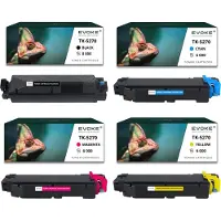 Evoke 4x toner pour Kyocera TK5270K-TK5270B TK5270K CMYK = noir + bleu + rouge + jaune | Remplacement pour M6230 M6230cidn M6230cidnt M6630 M6630cidn P6230