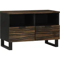 Prolenta Meuble TV exclusif - Dimensions : 70 x 33 x 46 cm - Matériau : bois imitation noyer