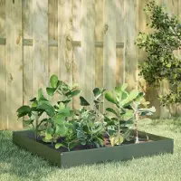 Prolenta Maison Exclusive - Jardinière surélevée vert olive 100x100x26 cm en acier