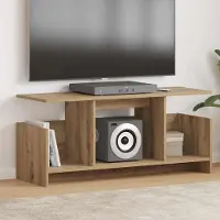 Prolenta Meuble TV exclusif - Dimensions : 102 x 35 x 45 cm - Fabriqué en bois composite imitation chêne