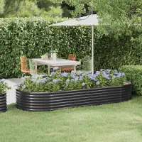 Prolenta Maison Exclusive - Lit surélevé de jardin Acier galvanisé Anthracite