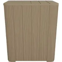 Syfax Table de jardin avec couvercle amovible marron polypropylène