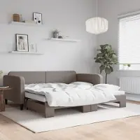 Prolenta Maison Exclusive - Canapé-lit convertible taupe 100 x 200 cm en tissu