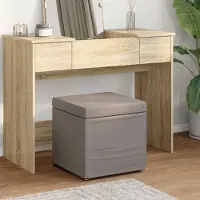 Prolenta Maison Exclusive - Tabouret taupe, dimensions 41 x 41 x 40 cm, revêtement en tissu et structure en bois aggloméré