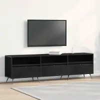 Prolenta Maison Exclusive - Meuble TV, dimensions 150 x 30 x 44,5 cm, finition noire imitation chêne