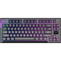 Preyon Clavier gaming Silent Claw TKL, sans fil, mécanique, avec commutateurs Gateron Red Pro 3.0, montage à joints, écran LCD, éclairage RGB, sans pavé numérique, touches en PBT, sans fil
