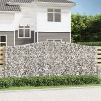 Prolenta Maison Exclusive - Paniers à gabions arqués 6 pcs 400x50x160/180 cm fer galvanisé