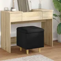 Prolenta Maison Exclusive - Coffre Ottoman avec rangement, noir, 40 x 40 x 45 cm, tissu