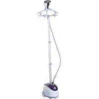 HOMCOM Défroisseur vapeur vertical défroisseur à vêtements 1,8 L 1800 W débit vapeur 30g/min tige telescopique blanc violet