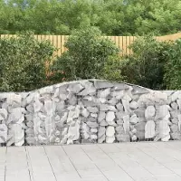 Prolenta Maison Exclusive - Paniers à gabions arqués 10 pcs 400x30x100/120 cm Fer galvanisé