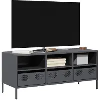 Prolenta Maison Exclusive - Meuble TV anthracite 101,5x39x43,5 cm Acier laminé à froid