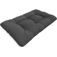 Pokar Coussin pour palette avec belle surpiqûre Garniture canapé-palette, Taille:Coussin d'assise 120 x 80, Couleur:Anthracite - imperméable