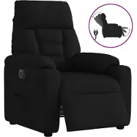 Syfax Fauteuil inclinable électrique Noir Tissu