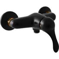RAV Mitigeur douche mural LABE mural en laiton noir mat--
