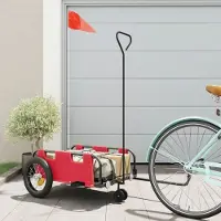 Prolenta Remorque de vélo exclusive - Rouge, en tissu Oxford et en fer