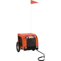 Syfax Remorque de vélo pour animaux de compagnie orange et noir