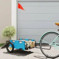 Prolenta Remorque de vélo exclusive - Tissu Oxford bleu et métal