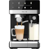 Cecotec Machine à expresso semi-automatique Power Espresso 20 Touch & Cream, avec écran tactile et réservoir à lait. 1350W, système Thermoblock