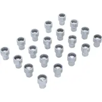 Bgs Garniture de chariot d'atelier 1/6 : Jeu d'outils pour serrures de jantes pour Porsche et VW Touareg 20 pièces - 9099